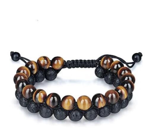 Tiger’s Eye & Lava Stone Bracelet – Natural Healing Energy Beads for Men