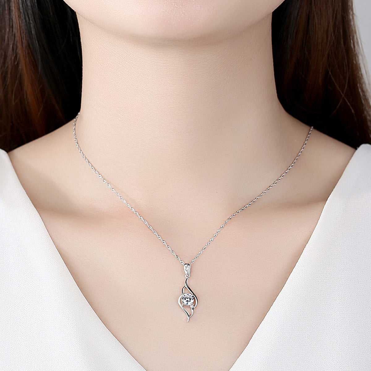 S925 Silver Pendant Necklace Women