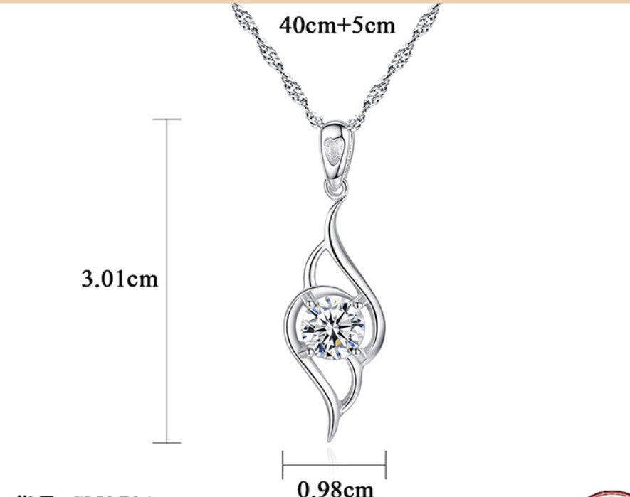 S925 Silver Pendant Necklace Women