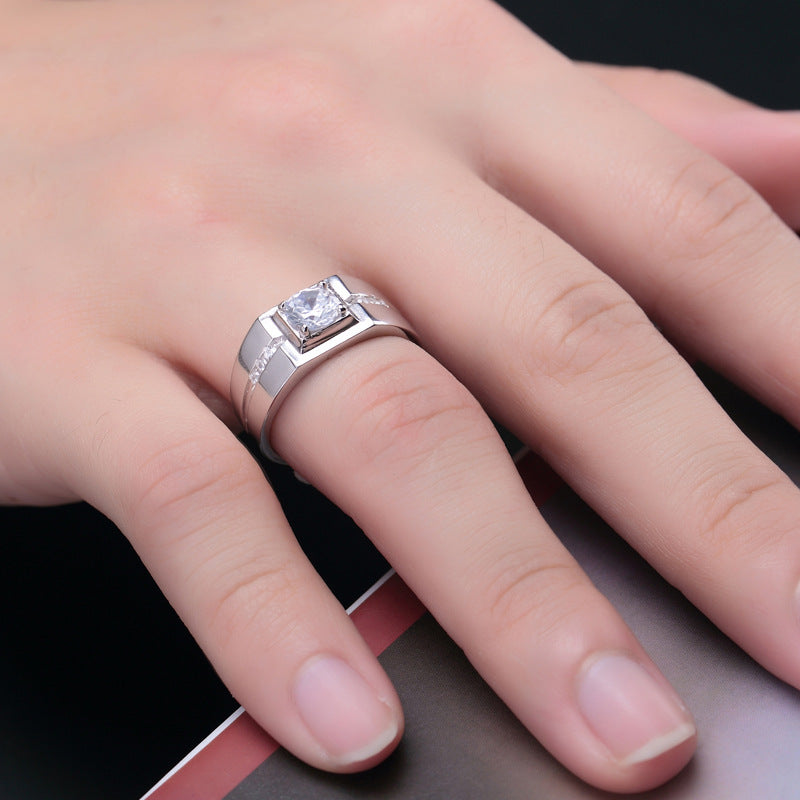 Men’s Sterling Silver Ring – Classic Luxury 925 Silver Band