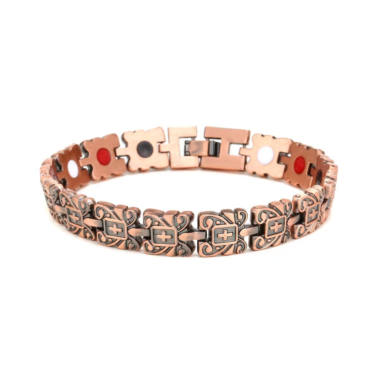 Bronze Magnet Bracelet | Retro Three-Row Detachable Couple Fashion Bracelet