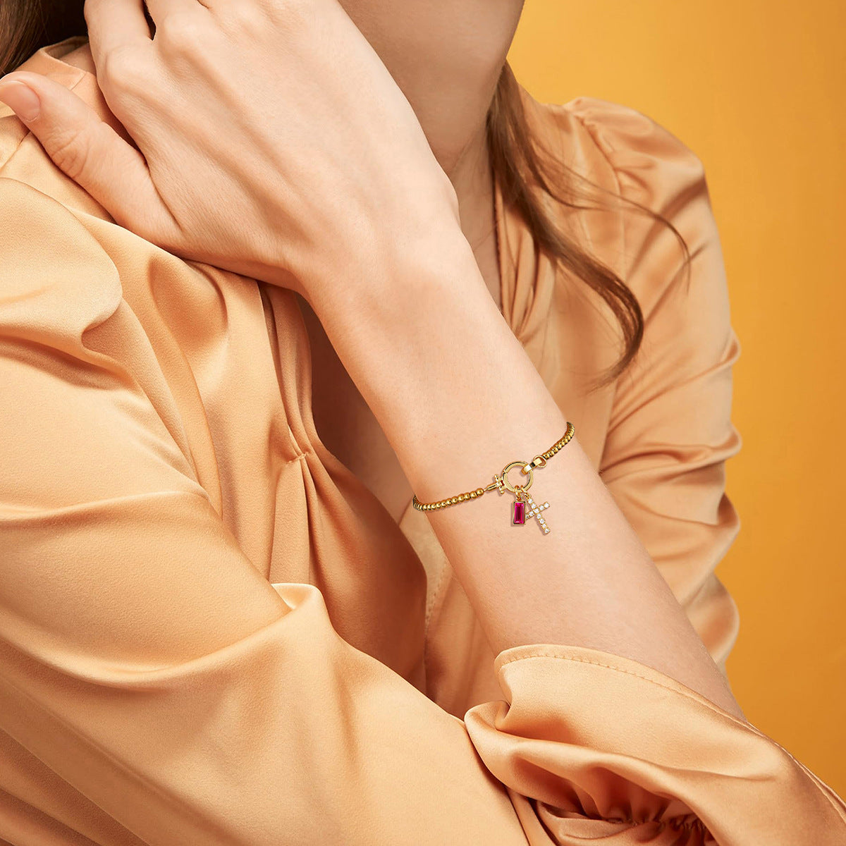 Zodiac Moon Stone Pendant Bracelet