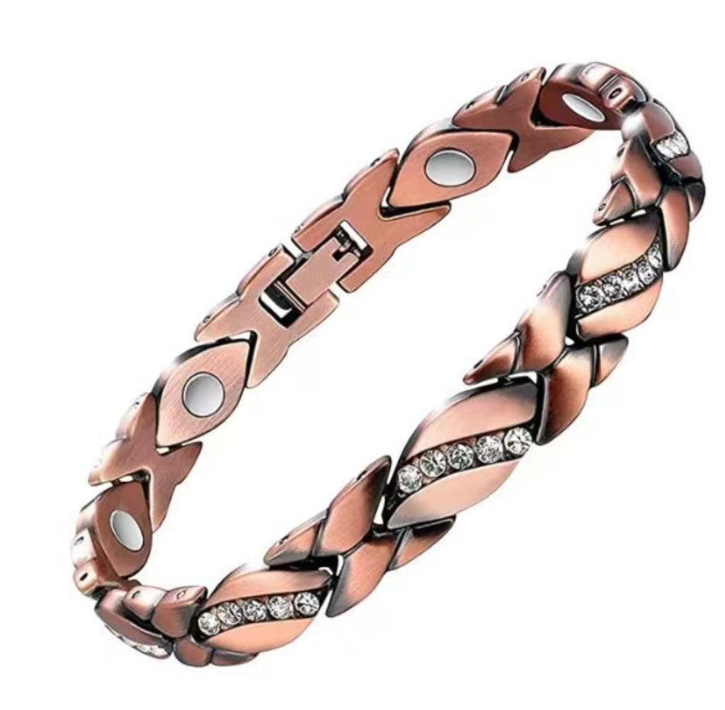 Bronze Magnet Bracelet | Retro Three-Row Detachable Couple Fashion Bracelet