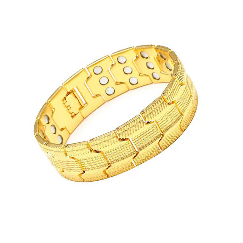 Bronze Magnet Bracelet | Retro Three-Row Detachable Couple Fashion Bracelet