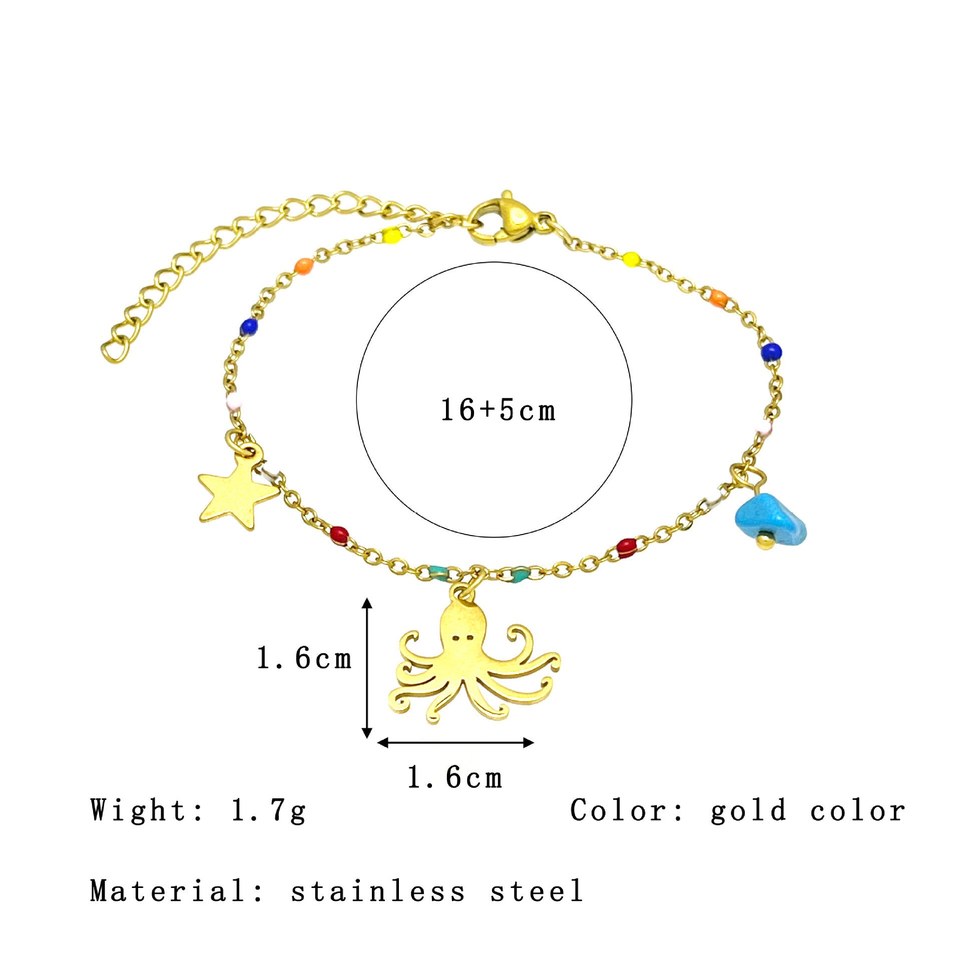 Ocean Series Seahorse Starfish Women's Pendant Bracelet