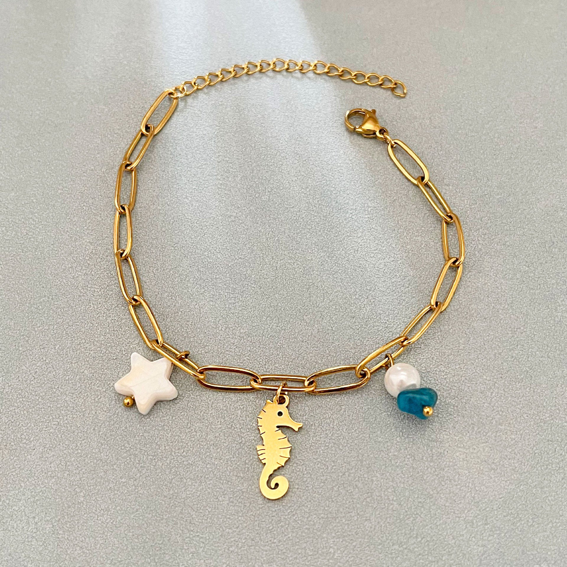 Ocean Series Seahorse Starfish Women's Pendant Bracelet